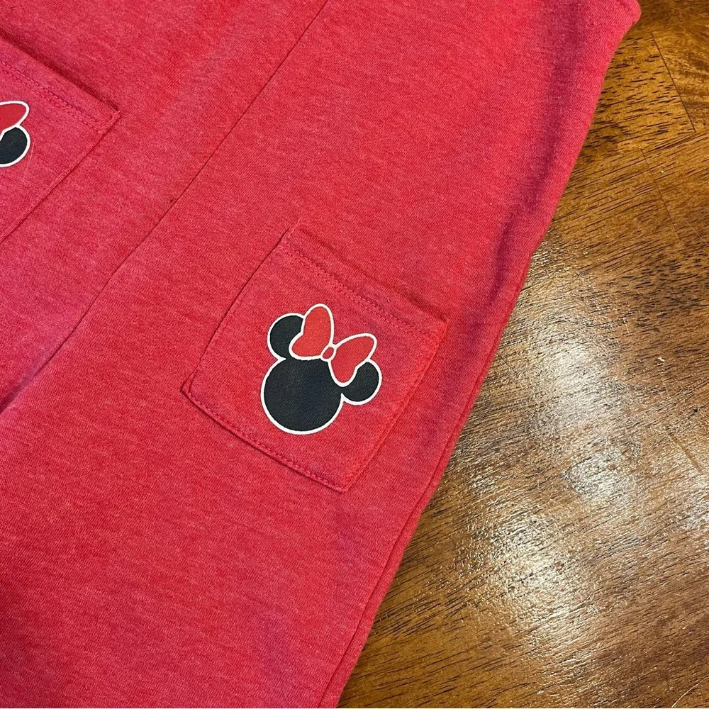 Disney Junior Minnie Mouse sweat-pant overalls red size 5t - Picture 2 of 5